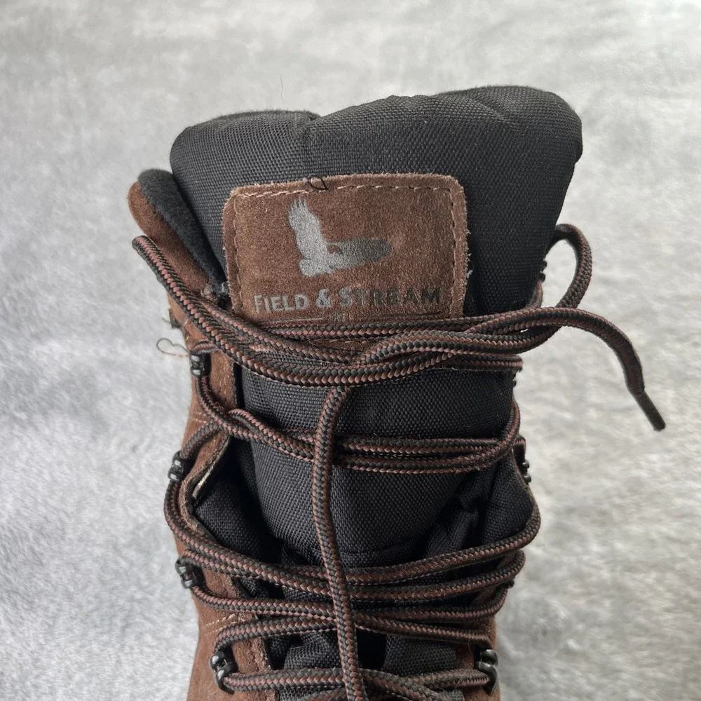 Field & Stream Duck Boots Men's Size 12 Brown Leather Insulated Water Resistant